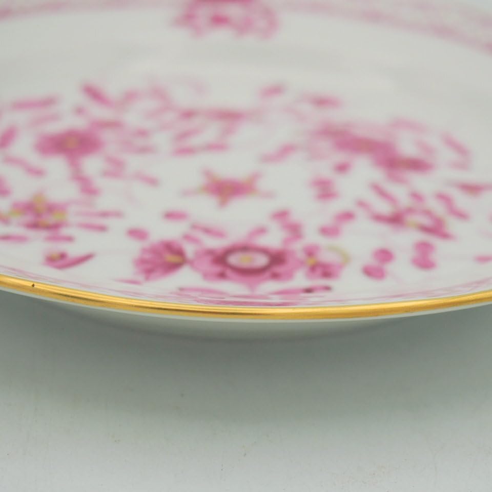 マイセン インドの華 リッチピンク プレート 18cm 1級品 ペア